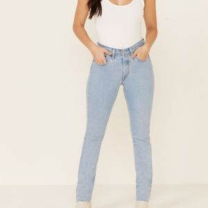 Levi's 501 Fray Hem Skinny Jeans 29×28 Used